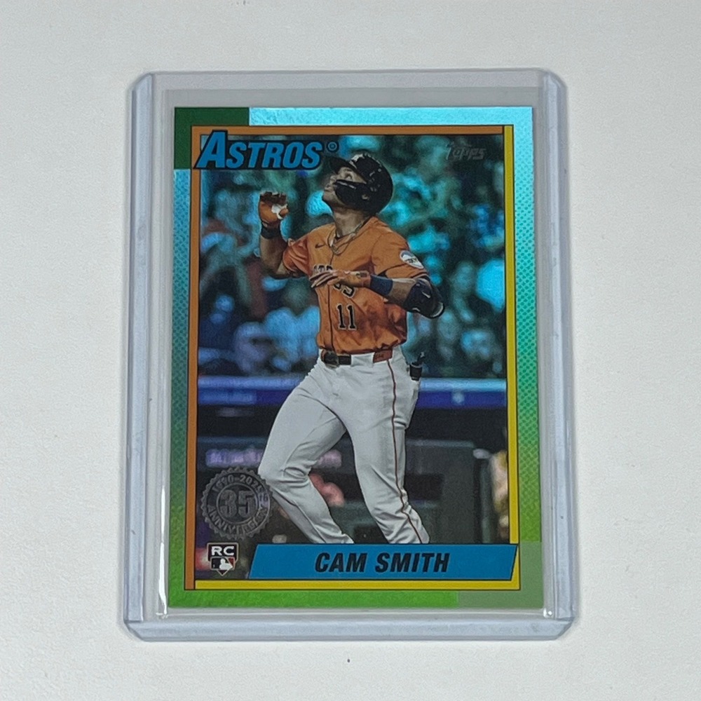 2025 Topps Heritage Cam Smith RC Houston Astros Rookie Card U90-44 1990 Design